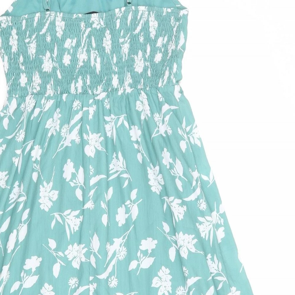 Vestido sin mangas Grace Karin para mujer verde floral poliéster talla M cuello redondo pulóver Foto 4 de 4