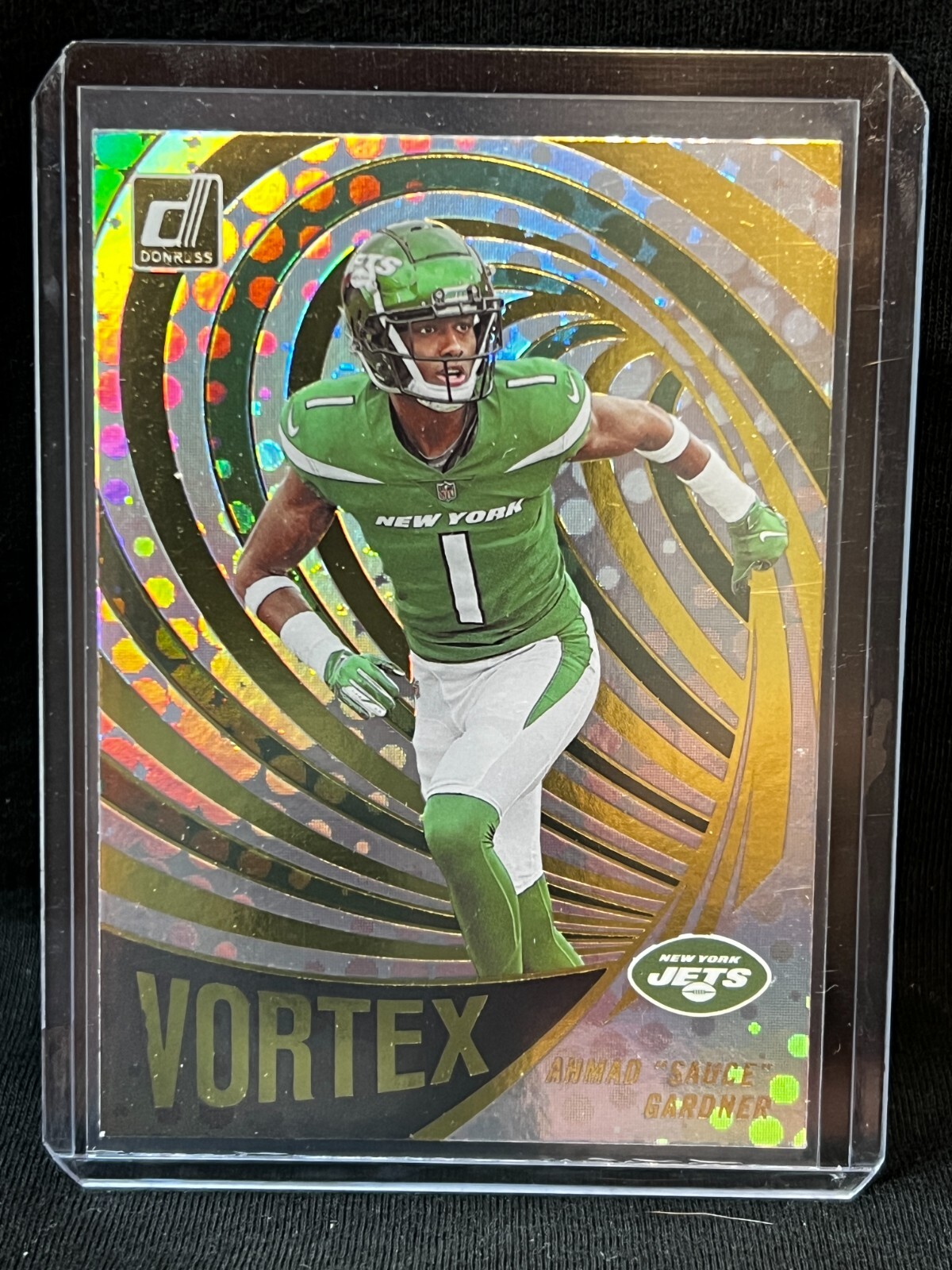 2022 Panini Donruss Football Ahmad "Sauce" Gardner Vortex #VTX-18 New York Jets