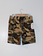 Wonder Nation Boys Size LG Camo Cargo Shorts Active School NWT Adjustable / 5131