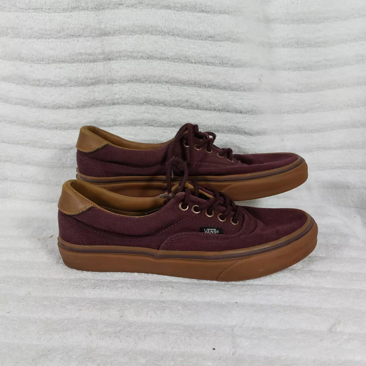 Hoeveelheid geld Agrarisch Slaapkamer Vans Canvas Era 59 Winetasting Shoes Women 9 Men 7.5 Gum Sole Burgundy  Brown | eBay