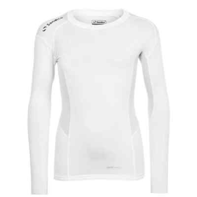 BOYS JUNIORS 9/10 WHITE SONDICO LONG SLEEVE CORE COMPRESSION WINTER BASE LAYERS