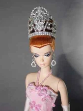 Miss Universe Diamond Crown Jewelry Tiara Fashion Royalty Barbie Silkstone FR 