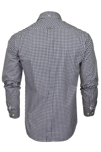 Ben Sherman Mens Gingham Check Shirt, Button-Down Collar, Long Sleeves, Regular - Picture 7 of 46