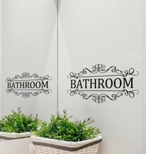 DIY EASY WALL STICKER BATHROOM SIGN