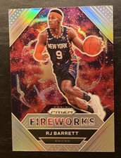2020-21 Panini Prizm Fireworks SILVER PRIZM #25 RJ Barrett NY Knicks