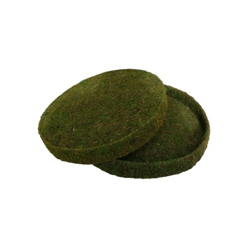 Set Of 2 Round Baskets In Natural Green Moss For Favors D. 49 And 46 - Picture 3 of 3