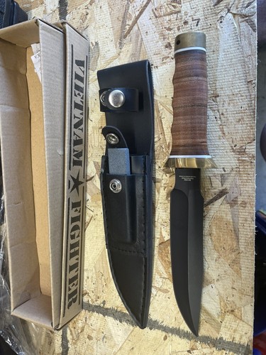 NIB 11 Inch Vietnam Fighter Fixed Blade Knife BK1633 w/Sheath&Honing Stone. - Picture 5 of 5