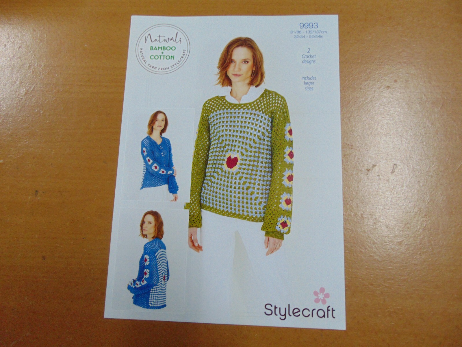 Stylecraft Naturals Double Knit Crochet Pattern 9993 Cardigan and Sweater