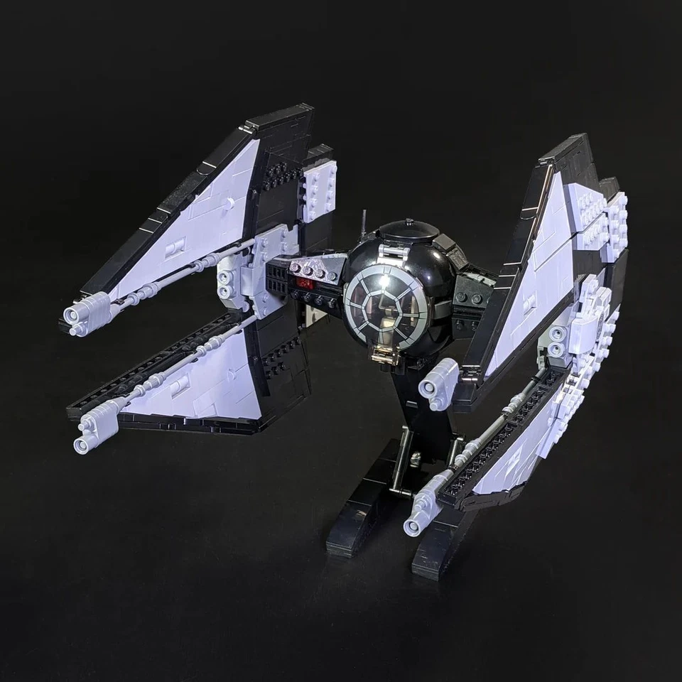 Modubrix Mocs Building Blocks TIE Baron Interceptor First Order Set Bricks Toys - Image 3 of 4