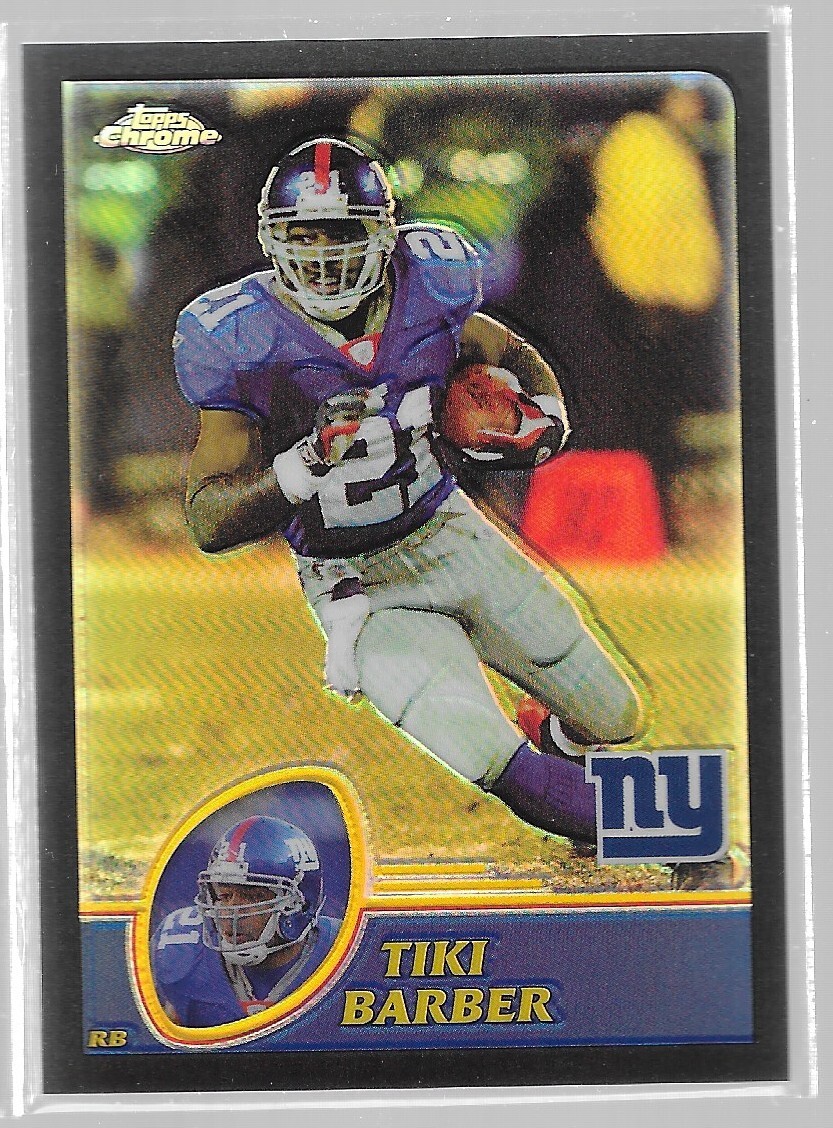 TIKI BARBER 2003 TOPPS CHROME # 134 BLACK REFRACTOR /599