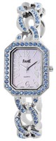 Damen Armbanduhr Frauen Uhr Girl Analog Watch Silberfarbig Strasssteine Fame