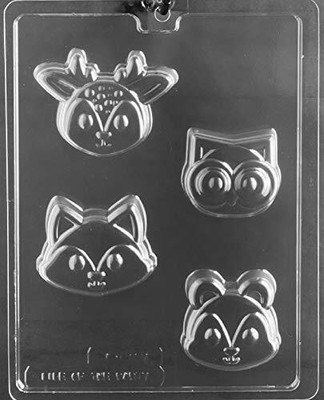 Odies A157 Woodland Animal Squirrel Fox Deer Owl Face Cookie Chocolate Candy Soa