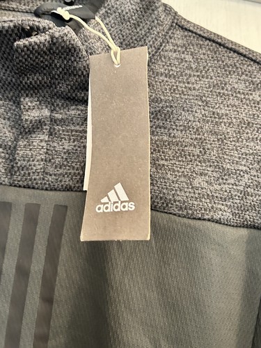 Neu Adidas grau 1/4 Zip Sweatshirt Pullover Sweater Herren Größe Small - Bild 6 von 9
