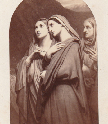 HEILIGE FRAUEN KOMMEN VOM GRAB ARY SCHEFFER GOUPIL PARIS 1880 CDV 10 X 6 cm
