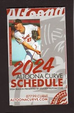 Altoona Curve  Paul Skenes 2024 Pocket Schedule Pennsylvania Lottery Pirates