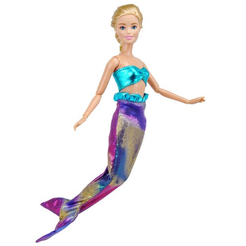 Colorful Mermaid Tail Doll Dress For 11.5" Doll Clothes Evening Dresses Gown Toy - Picture 12 of 14