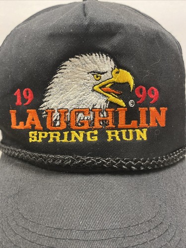 Laughlin Spring Run 90s Snapback Hat Harley Davidson Nevada Sturgis Vintage NEW - Picture 5 of 7