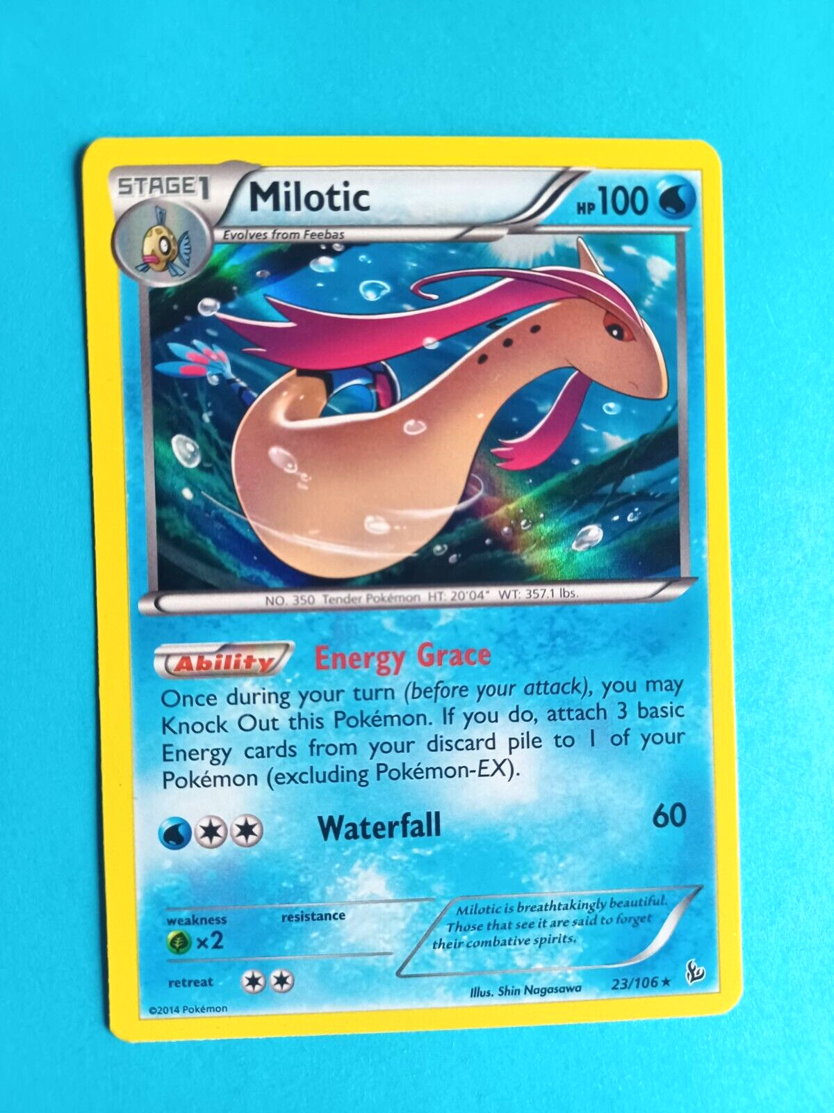 POKEMON TCG FLASHFIRE MILOTIC #23/106 RARE HOLO VERY LIGHT PLAY