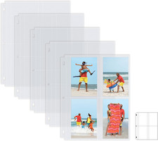 Photo Album Refill Sheets, 3.5 X 5 Inch, Heavyweight, Diamond Clear 3 Ring Photo