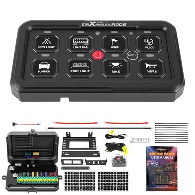 8-fach RGB Touch Schaltpanel Universal 4WD Pickup Boot 12-24V Aluminium Schwarz