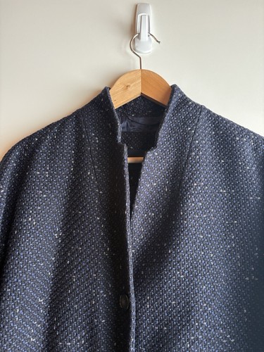 Cappotto donna Lands' End tweed boucle maculato pea NUOVO - Foto 6 di 10