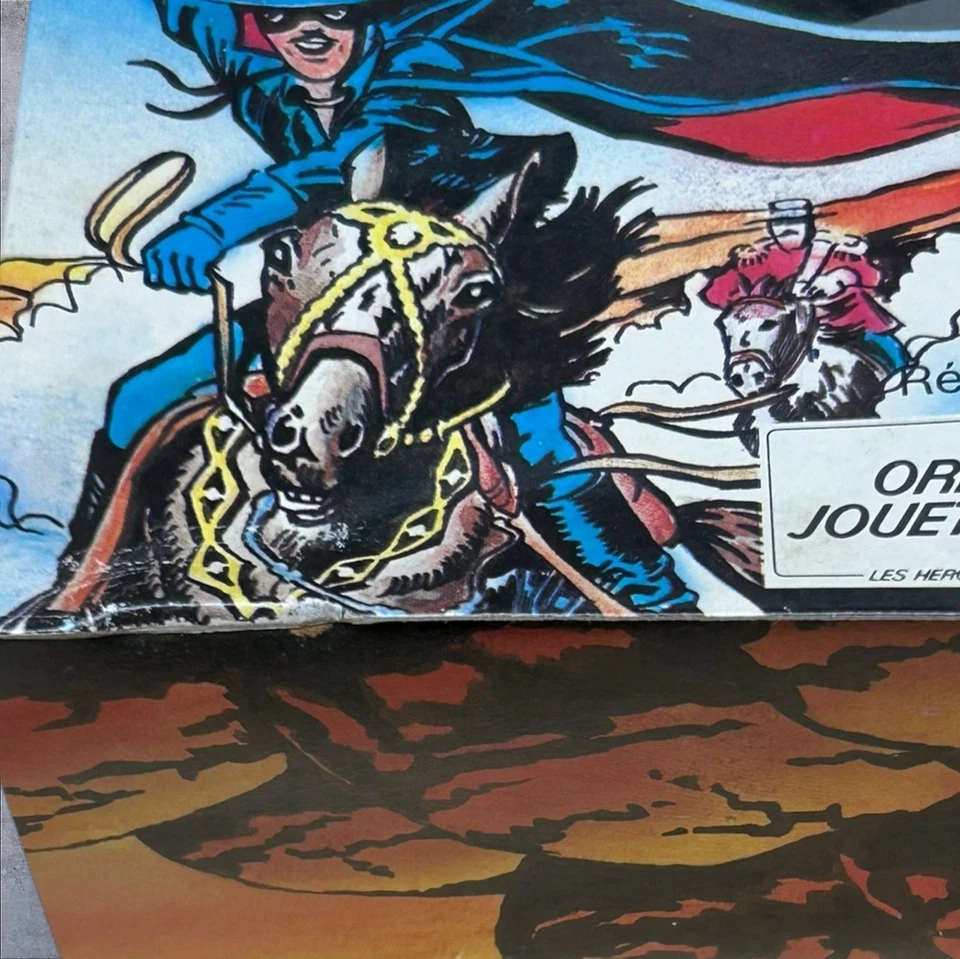 复古 1985 年 ZORRO 10 英寸可动人偶完好带盒罕见! Orli Jouet带帽和剑 — 第 3/4 张图片