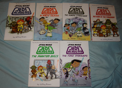 Lot of 6 STAR WARS Jedi Academy book  paperback scholastic Jeffery Brown NICE!