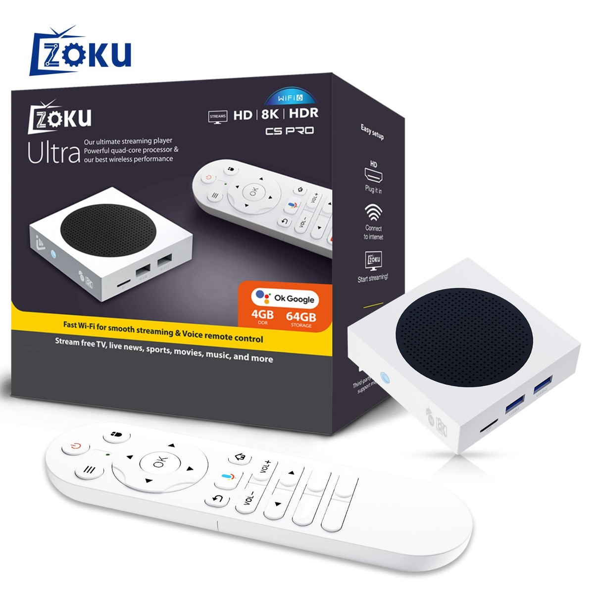 Zoku C5 Pro TV Box (4 GB RAM & 64 GB ROM) 4K 8K (Android 12) | eBay