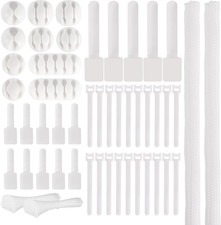 137PCS Cable Management Kit 4 Cable Sleeve Split 100 Cable Zip Ties 10 Cable Cli