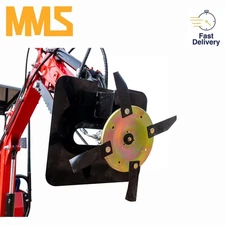 Hydraulic Grass Cutter Mower Attachment for Mini Excavator 6.5" 4-Blade