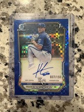 2026 Bowman Chrome Kendry Chourio Autograph Blue X-Fractor CPA-KC 037/150 Royals
