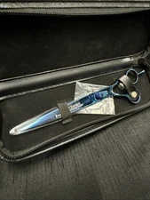 5200 Blue Titanium Shears — High-Performance Shears for Grooming Dogs - Strai...