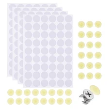 216Pcs Screw Hole Stickers and 200Pcs 16.5x4.5mm Screw Cover Caps, Beige