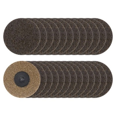 25pcs 3'' 80 Grit Quick Change R-Type Sanding Discs Brown