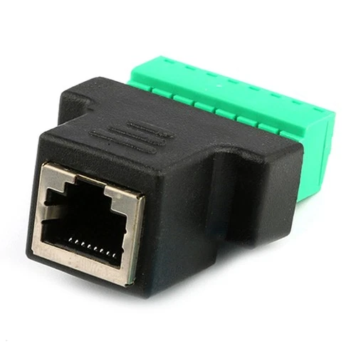 RJ45-Buchse auf Schraubklemme, 8-Poliger Anschluss, Ethernet-Kabel-Extender1390