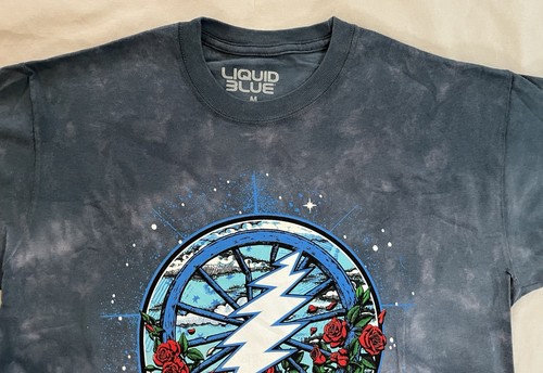 Grateful Dead Liquid Blue T Shirt Skull Short Sleeve M - Picture 9 of 17