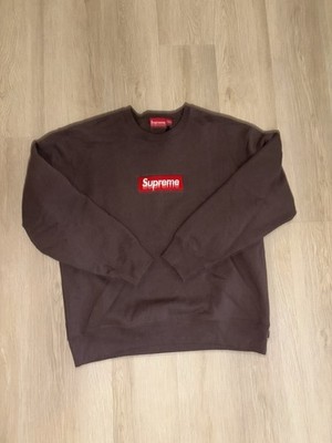 トップス Supreme Box Logo Crewneck Brown S Supreme Box Logo Crewneck (FW22) Brown Men's - FW22 - US