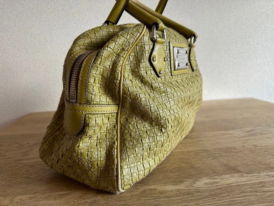 Bolso de Mano Dolce&Gabbana Cuero Auténtico Verde Amarillo Mujer Italia 127620 Foto 4 de 4
