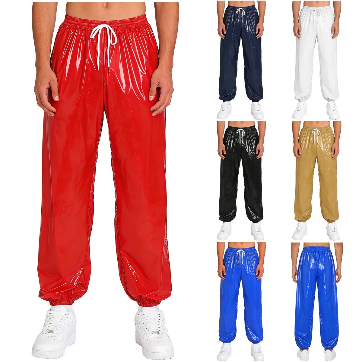 Mens Waterproof Joggers Jogging Pants Side Pockets Track Pants