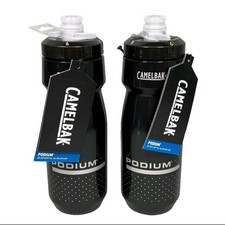 2 Pack CamelBak PODIUM 24oz Water Bottle Black Cycling Triathlon Running New Set