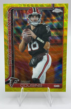 2025 Topps Chrome - Kirk Cousins #13 Yellow Wave Refractor /275