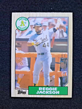 1987 Topps Traded Baseball Card #52T REGGIE JACKSON A's  Mint Hall  Of Famer