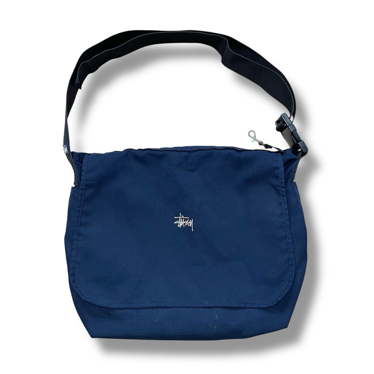 Vintage Stussy Messenger Bag Sling Crossbody Shoulder 2way Blue L