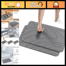 2 Pack Diatomaceous Earth Bath Mat, Nonslip Fast-Drying Shower Mat, 24x16 inch,