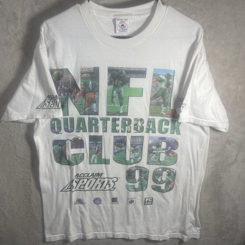 Vintage Delta Pro Weight Shirt Adult Large NFL QB Club 99 Videos Game Men’s 3250