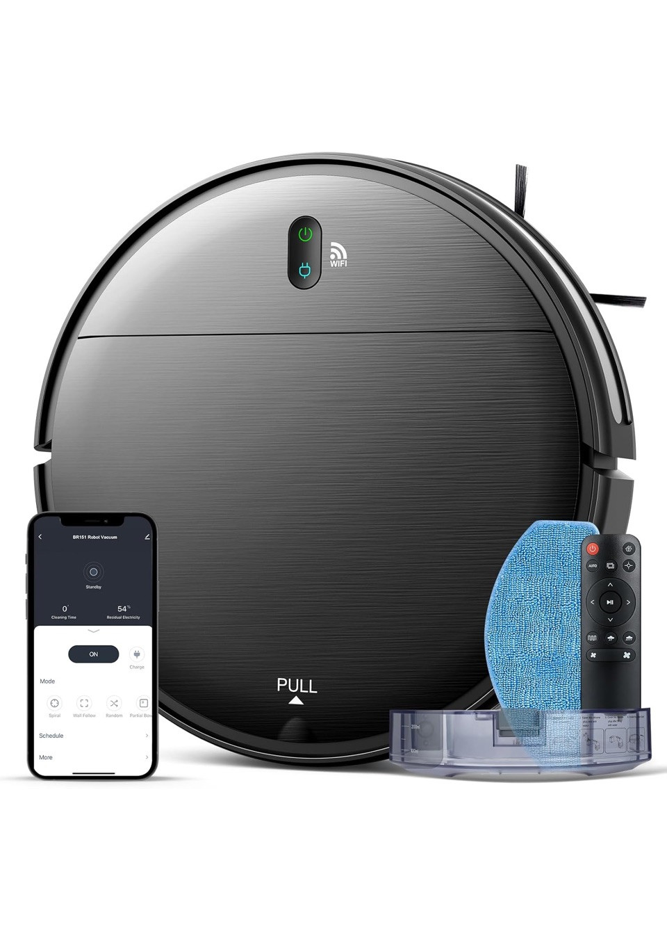Robot Vacuum Cleaner, 2 in 1 Smart Mopping And Dust Cleaning Technology ( NEW )-image