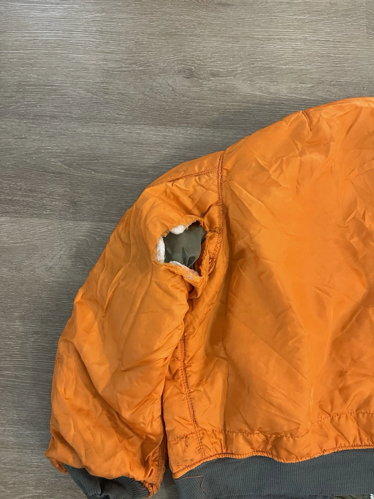 Vintage 80s Alpha Industries MA-1 Flight Bomber Jacket XXX-Large Olive Green USA - product detail image 11