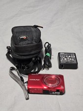 Nikon COOLPIX S6300 16.0MP Digital Camera - Red + Loweprowe Case + Charger Cable