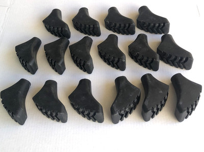16 Gummipuffer Nordic Walking Stöcke Rau für Gelände Trekkingstöcke Ersatz Pads