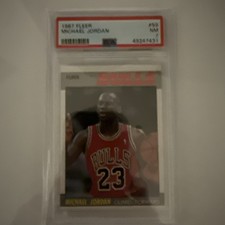 1987 FLEER BASKETBALL #59 MICHAEL JORDAN PSA 7 NM HOF